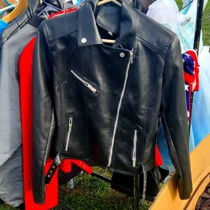 Black faux leather new size XL